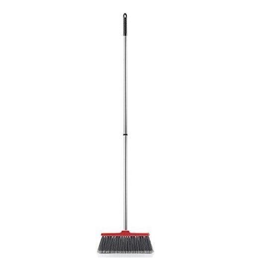 Fiesta Red Heavy Duty Long Bristle Broom - Fine Bristles Floor Sweeper