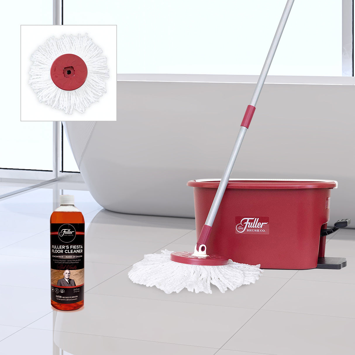 Spin Mop + Fiesta Floor Cleaner + Extra Mop Head