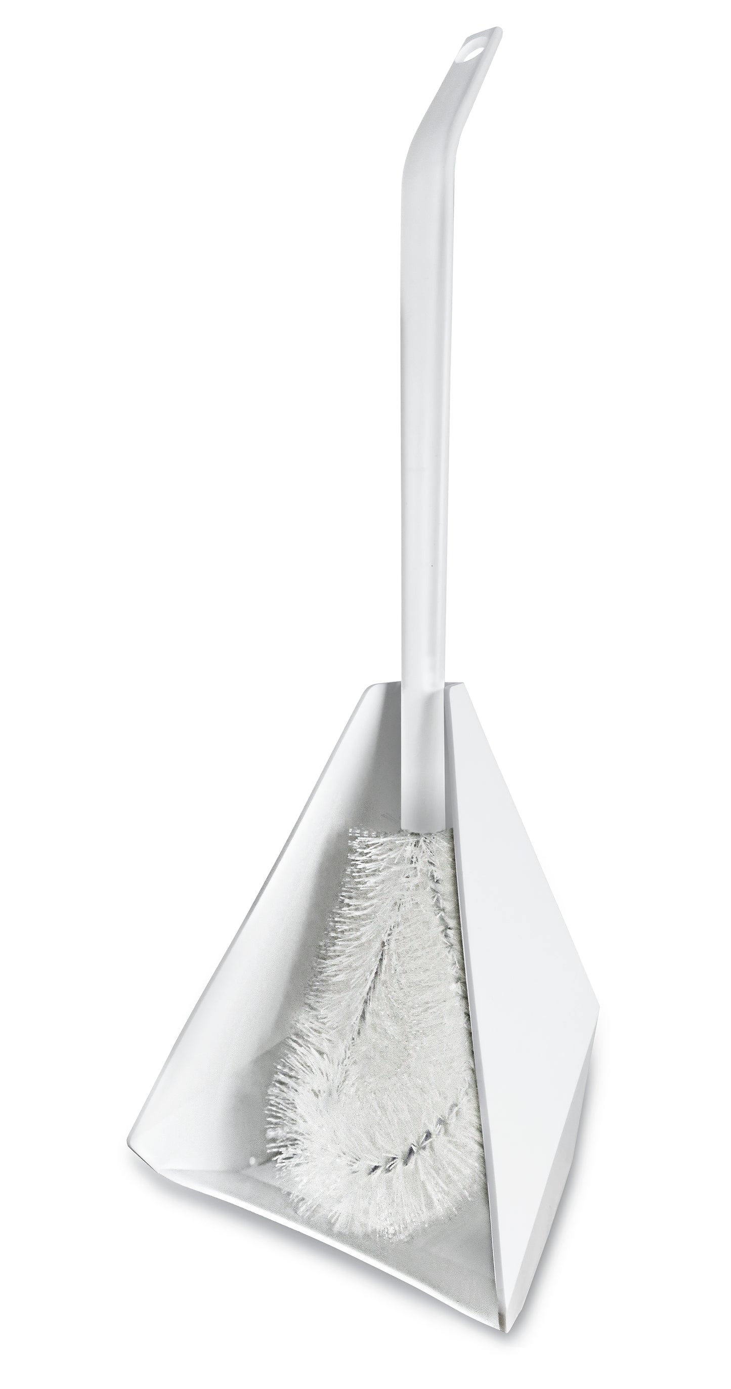 Bent-Tip Bowl Brush - Durable & Stiff Bristled Toilet Scrubber w/ Heavy Duty Handle