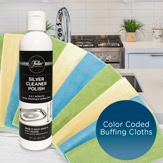 Silver Cleaner Polish + Microfiber Cloths