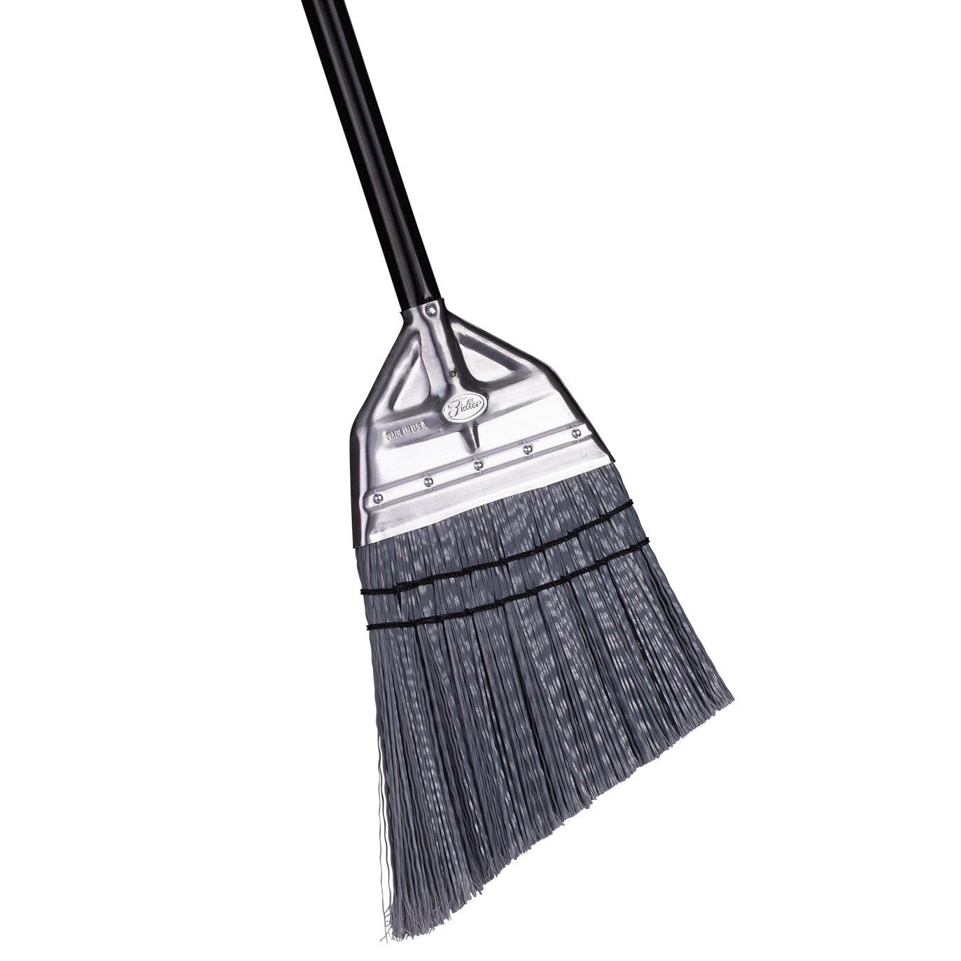 Angle Broom with Clip-On Plastic Dustpan