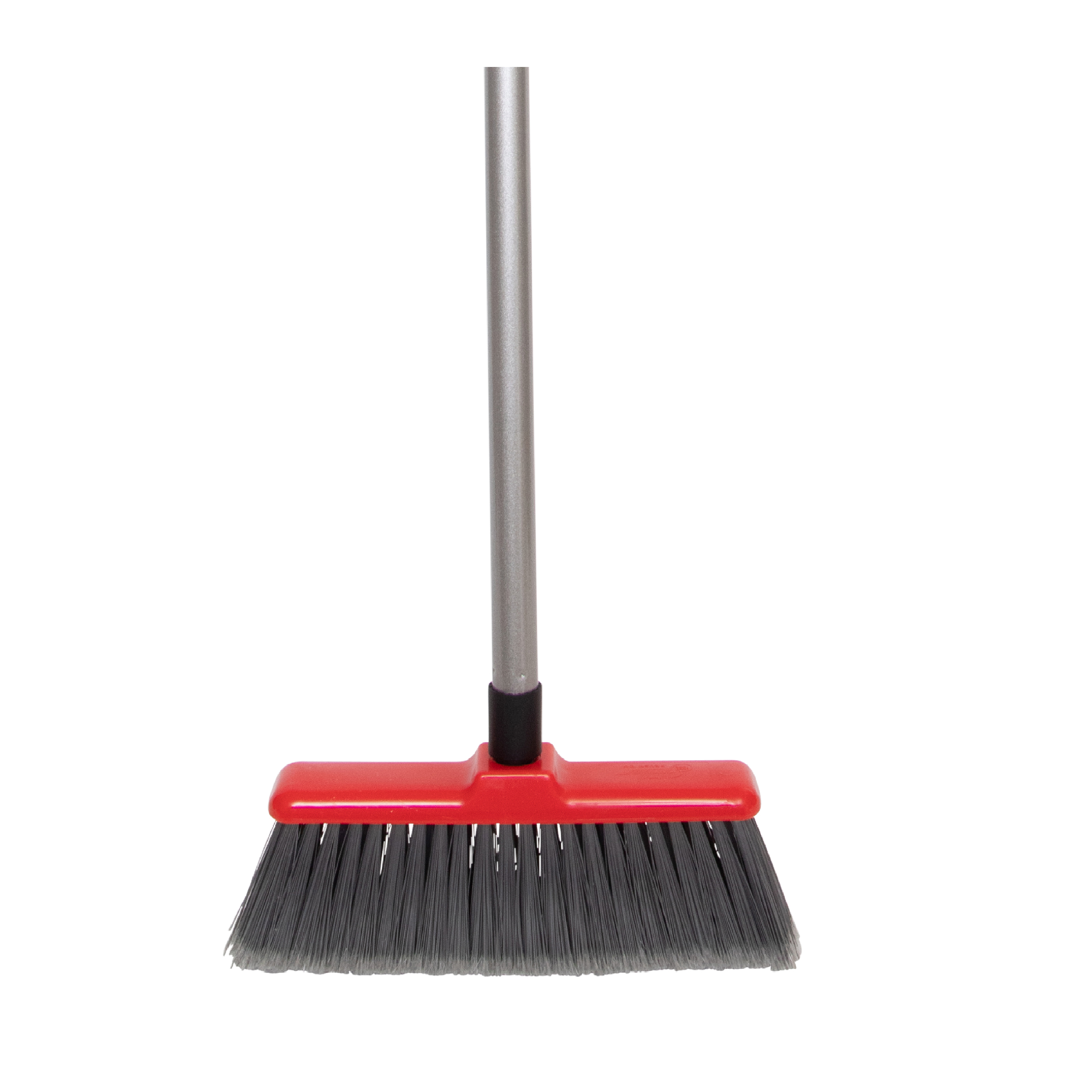 Fiesta Red Heavy Duty Long Bristle Broom - Fine Bristles Floor Sweeper with Extendable Handle