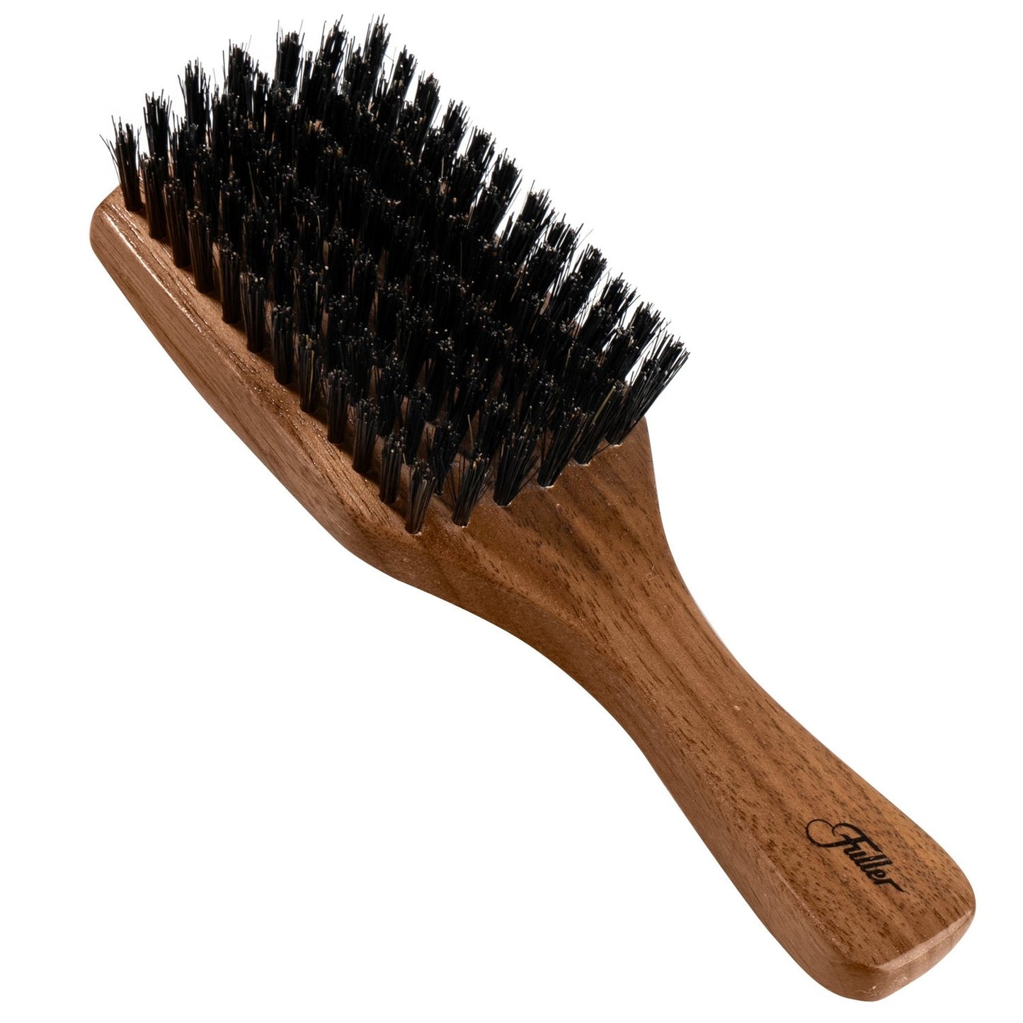 Wood Club Hairbrush W/Natural Boars Hair Bristles Unique Pattern