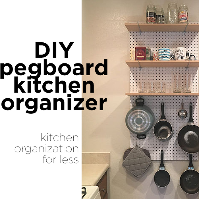 Organizador de la cocina de Pegboard DIY