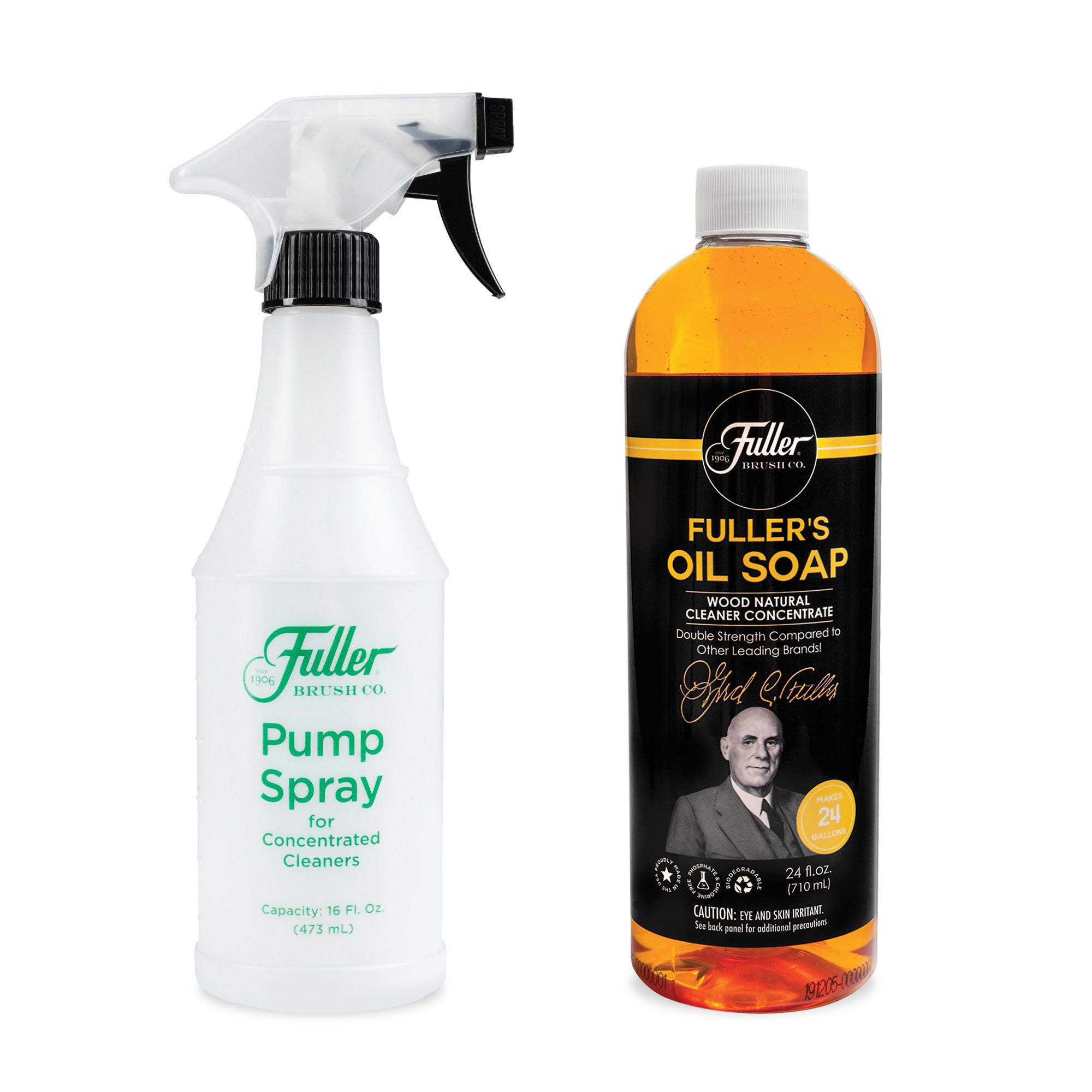 Fuller's Oil Soap Wood Natural Cleaner + Botella pulverizadora fácil de usar