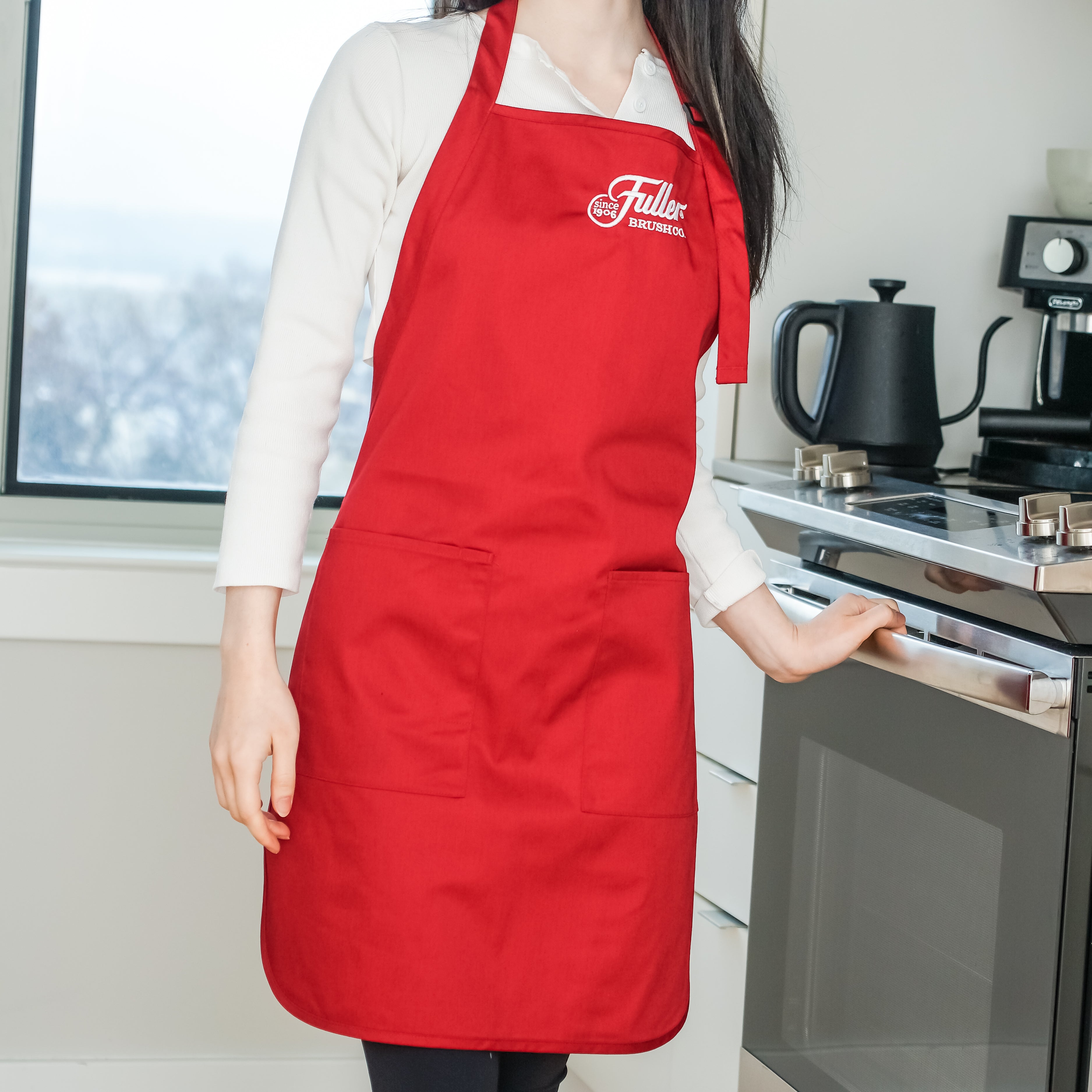 Fuller Brush Red Kitchen Apron with FB Logo