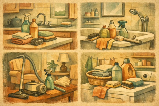 Household Cleaning Supplies Guide for Every Room
