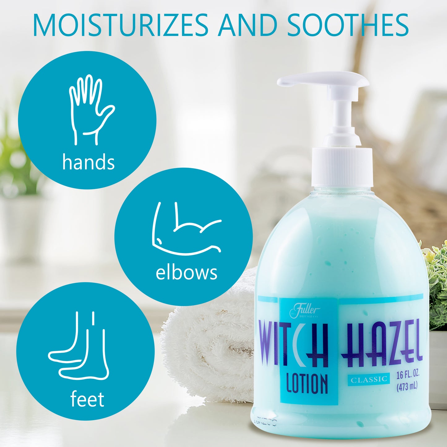 Witch Hazel Classic - Moisturizer for Dry Calloused Hands - Refreshing as After Shave