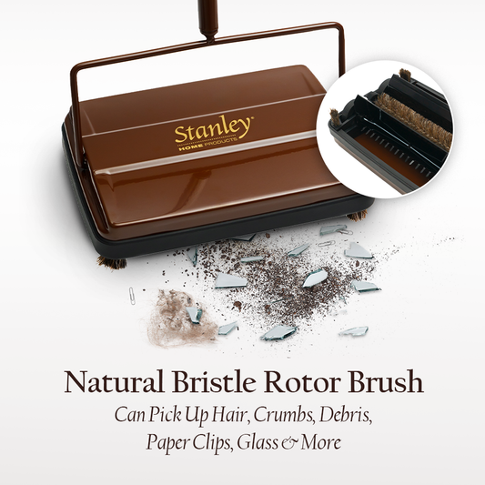 Stanley Electrostatic Carpet & Floor Sweeper – Brown