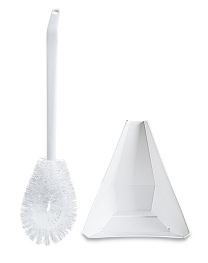 Bent Tip Toilet Bowl Brush And Holder Kit
