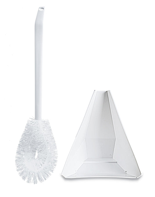 Bent Tip Toilet Bowl Brush And Holder Kit