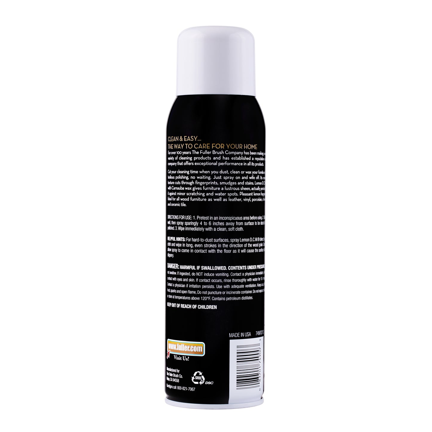 Lemon DCW Furniture Wax - Multi Surface Polishing Spray Cleaner