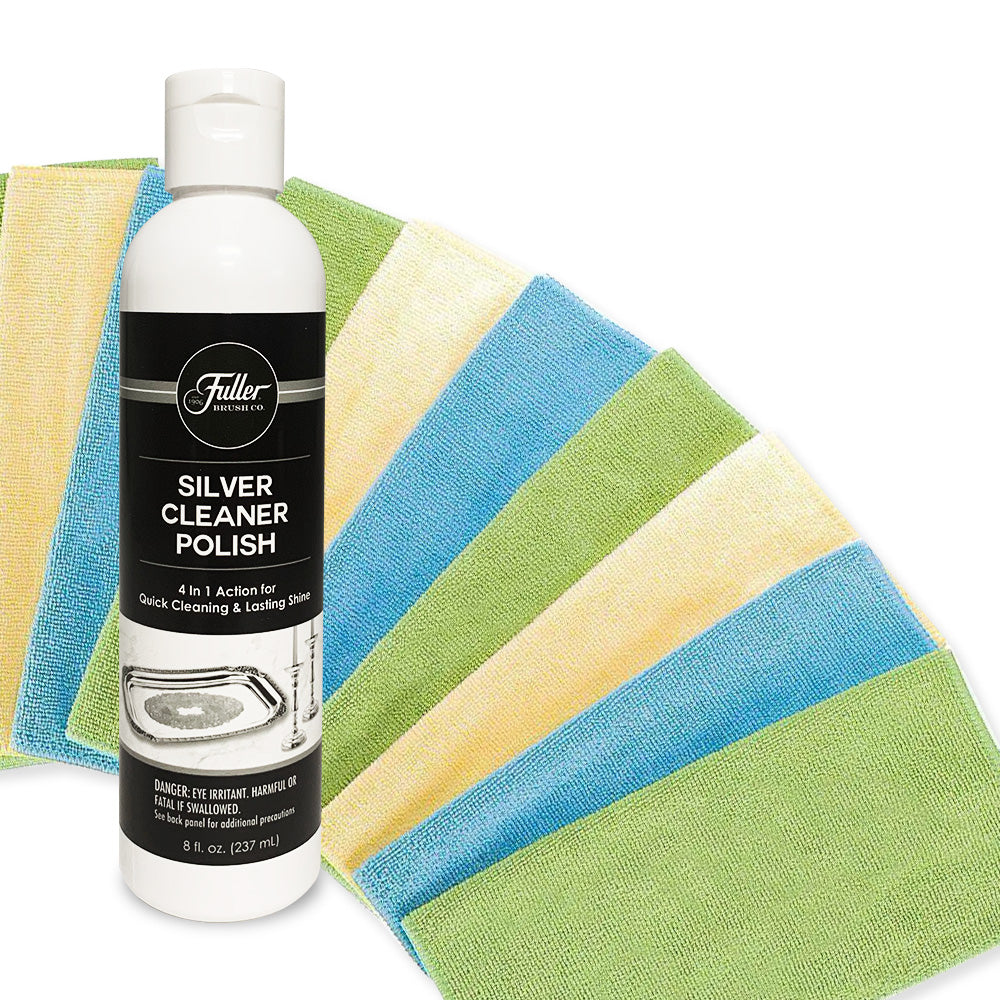 Silver Cleaner Polish + Microfiber Cloths