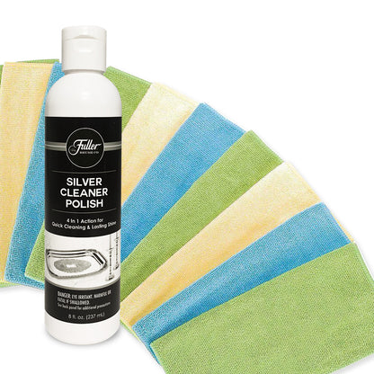Silver Cleaner Polish + Microfiber Cloths