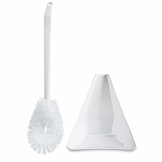 Bent Tip Toilet Bowl Brush And Holder Kit