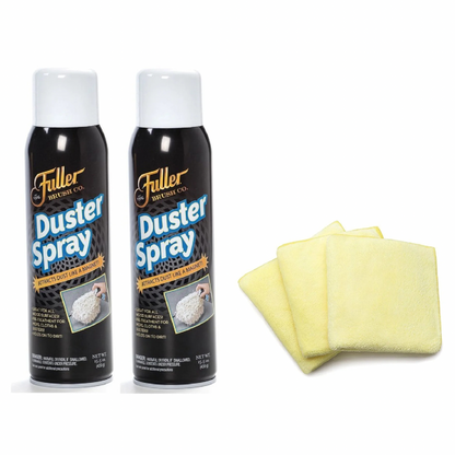 Duster Sprays (x2) + Dust Grabbing Microfiber Cloths