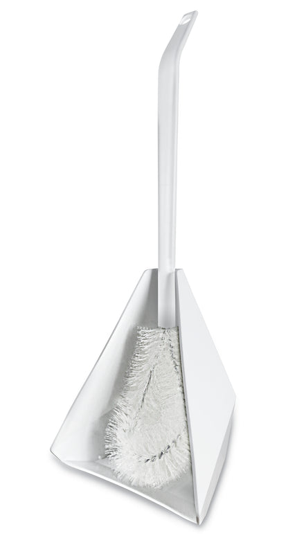 Bent-Tip Bowl Brush - Durable & Stiff Bristled Toilet Scrubber w/ Heavy Duty Handle