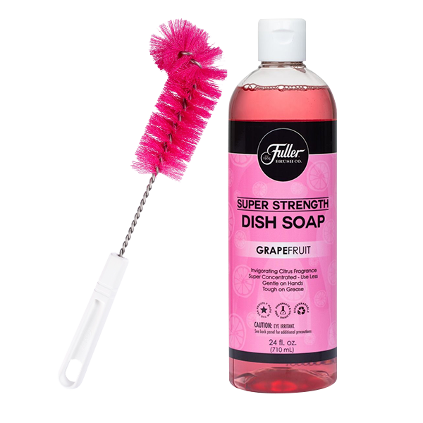 Sports Bottle Brush + Grapefruit Super Strength Dish Soap