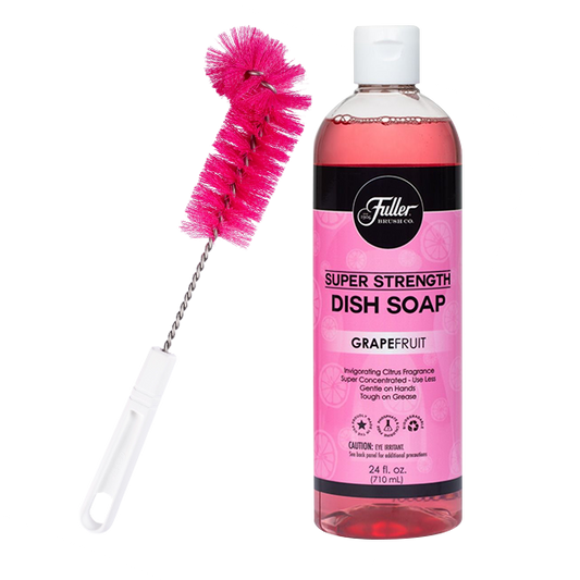 Sports Bottle Brush + Grapefruit Super Strength Dish Soap