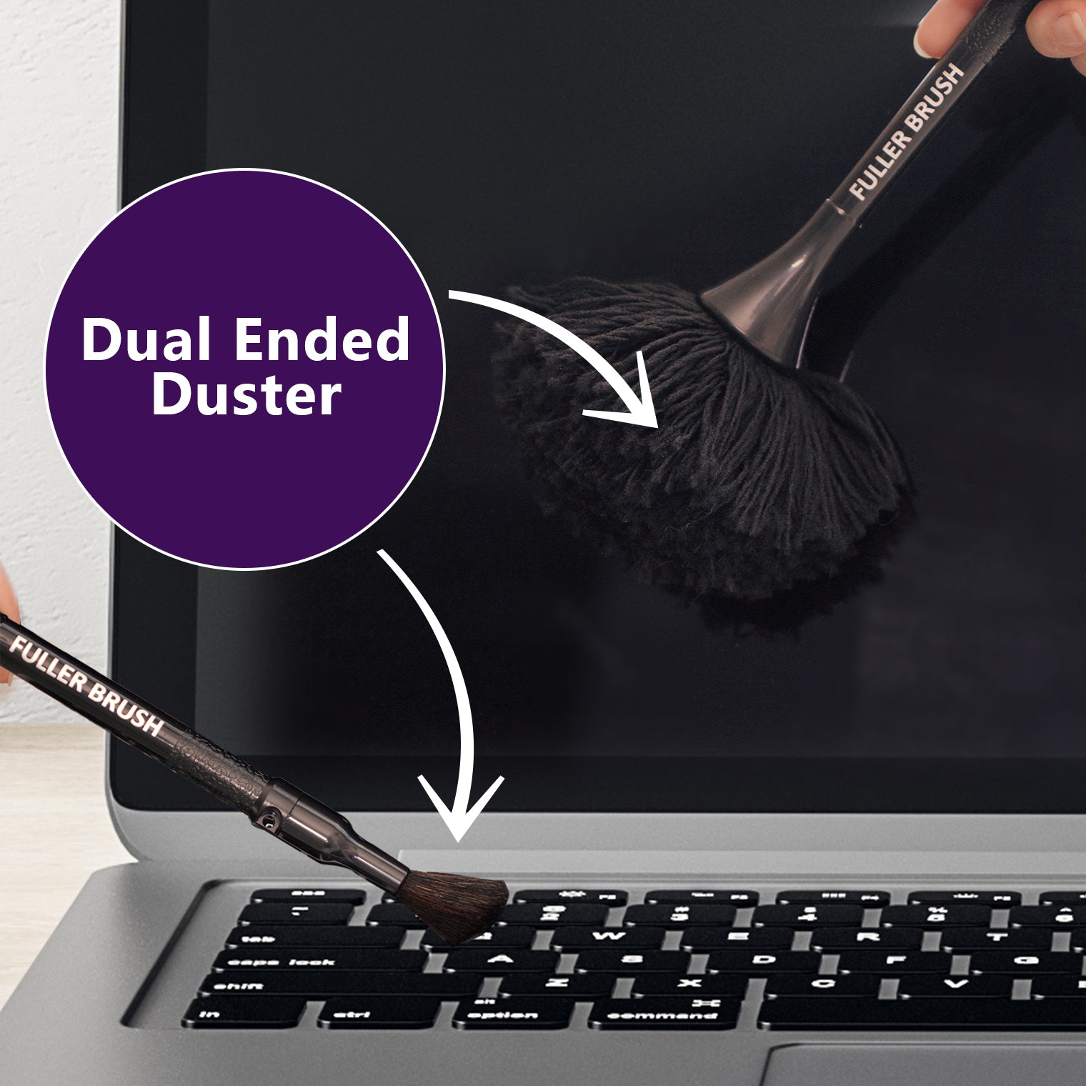 KitchenSupplyUS Multi-function Window Cleaning Brush - Easy to Use,  Effective Keyboard Cleaner for Home Use