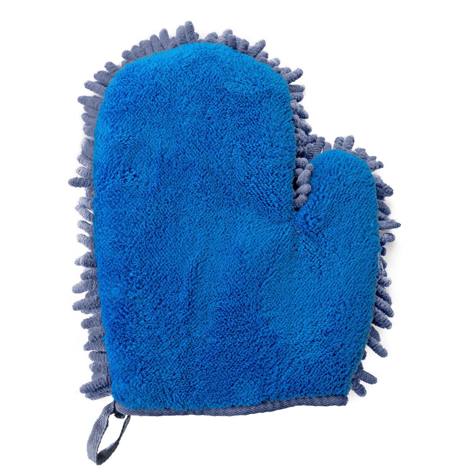 2-in-1 Clean & Polish Microfiber Mitt - Dual Purpose Cleaning Glove