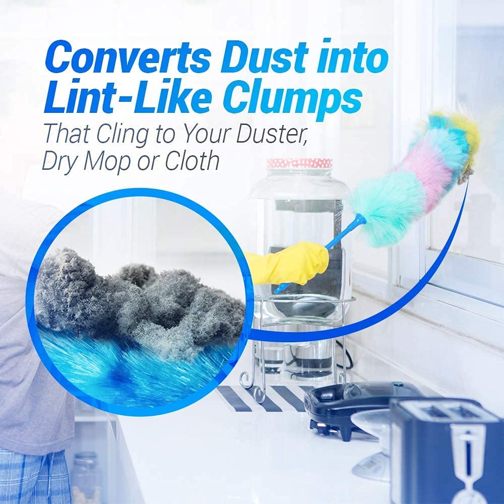 Fuller Brush Company Duster Spray + 2-in-1 Clean & Polish Microfiber Mitt - Dual Purpose Cleaning Glove