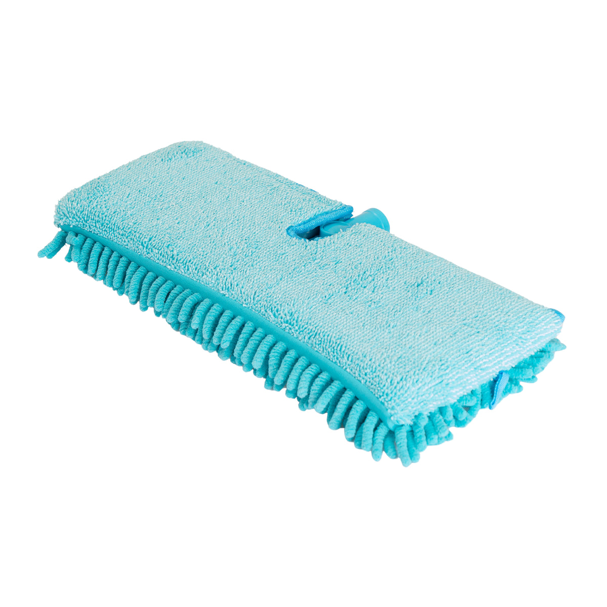 Double Sided Microfiber Flip Mop W/ Adjustable Telescopic Handle - Teal