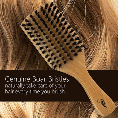 Beech Wood Club Hairbrush W/Natural Boars Hair Bristles Unique Wood Pattern-Hair Brushes-Fuller Brush Company