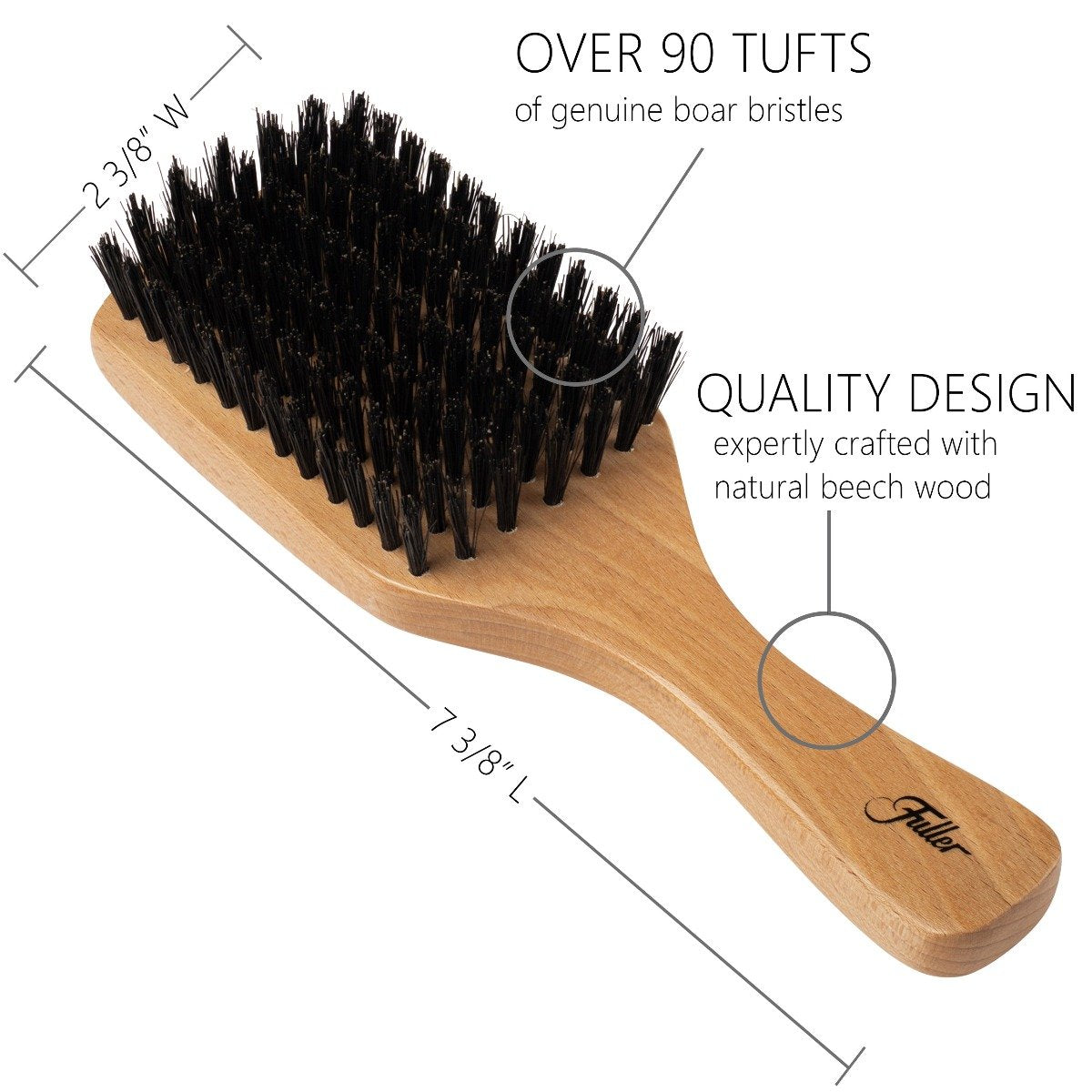 Premium Vector | Wooden bristle brush natural hair care tool isolated on  white background