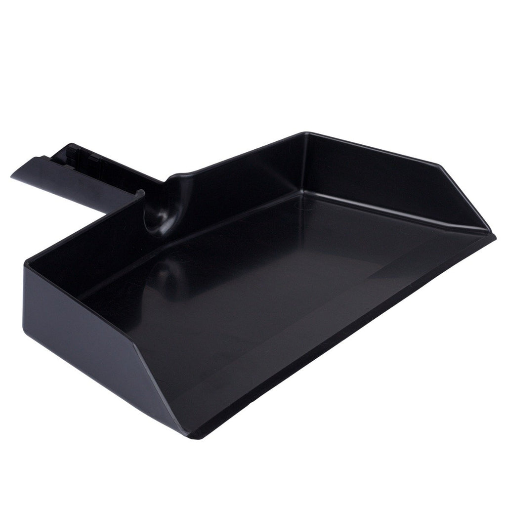 Black & Decker Dust Pan & Brush Set, Plastic, 9 1/2 Wide, 6 1/2 Handle,  Black/Orange (264012)