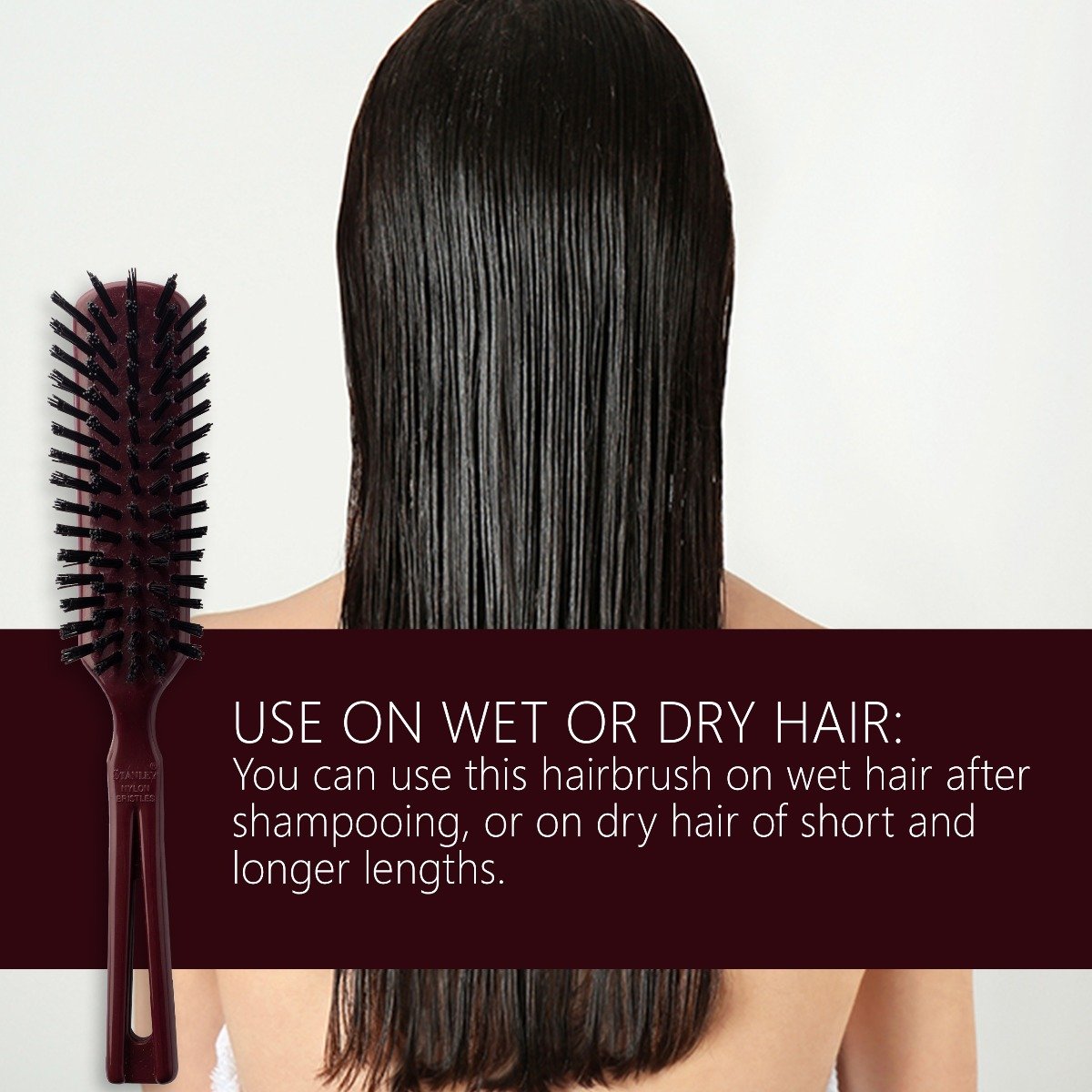 Commander Hairbrush For Wet or Dry Hair Any length - Mulberry – Fuller ...