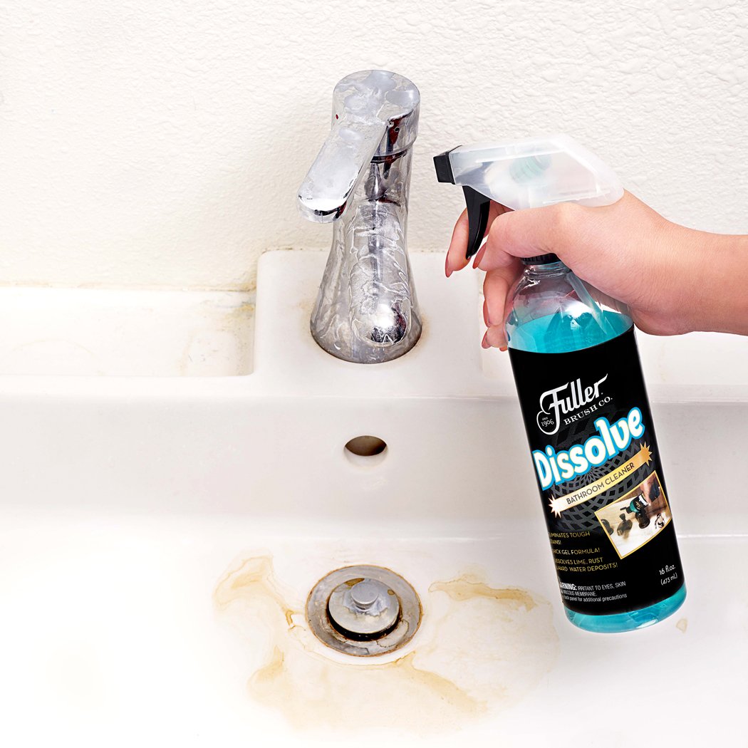 Dissolve Bathroom Cleaner Removes Lime Scale Rust Hard Water Deposits Cleaning Agents How To Clean Hard Gel Brush