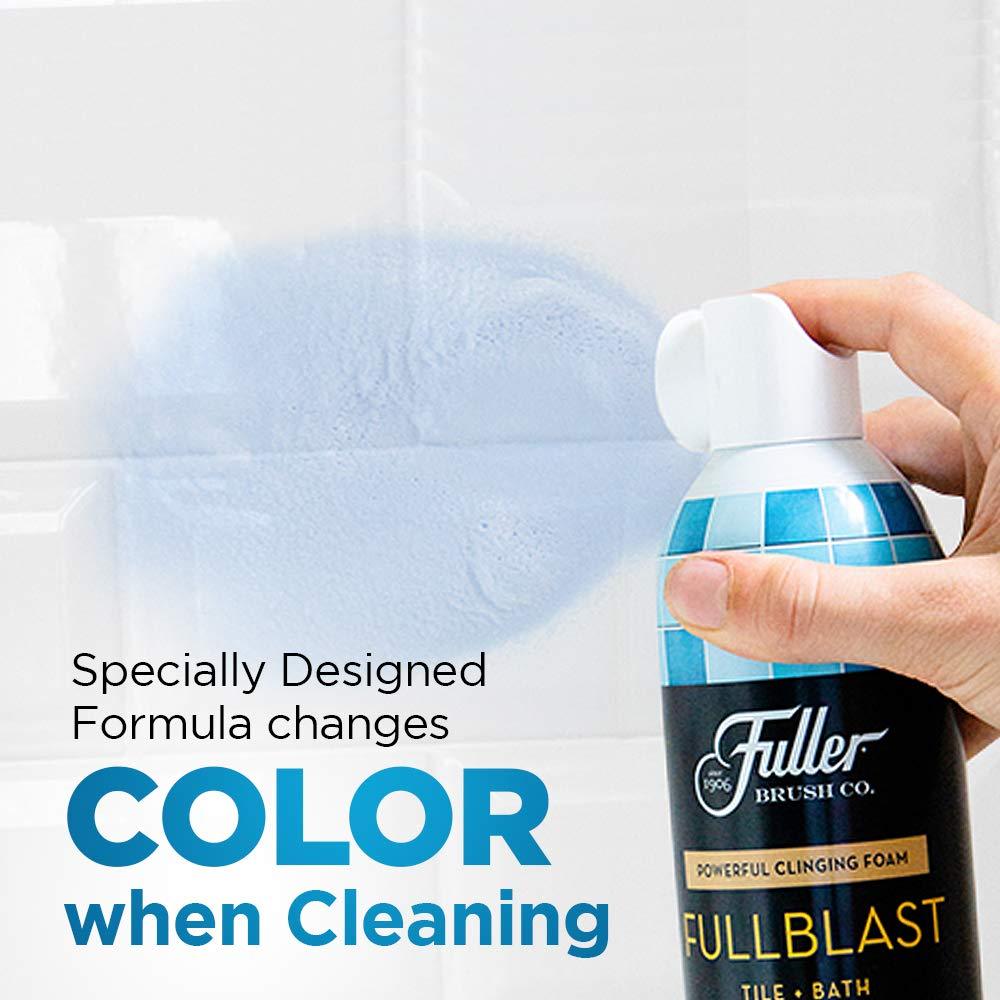 Fuller Brush Tub & Shower EZ Scrubber Brush and Telescopic Handle Bundle  with BathClean Bathroom Cleaner