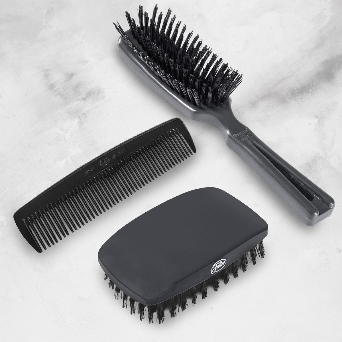 Fuller Brush Hairbrush & Comb Kit - Complete Hair Care Set w/Men's Nylon  Bristle Retro Hairbrush, Classic Pocket Size Hair Comb & Military Boar  Bristles Hair Brush & Detangler - For All