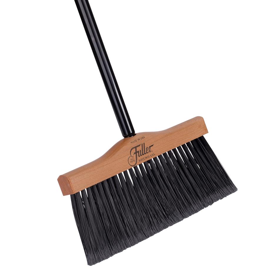 Handcrafted Extra Wide 12" Maple Wood Broom w/ 2 Piece Black Steel Handle-Brooms-Fuller Brush Company