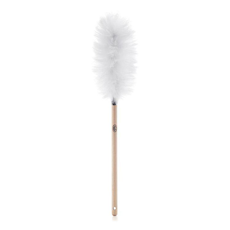 Duster Anti-Static Ostrich Feather Fur Brush Dust Cleaning Tool Wooden  Handled R