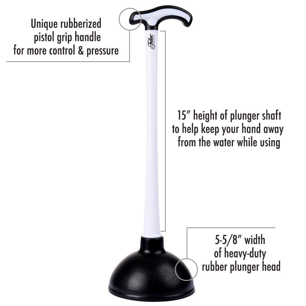 Premium Toilet Bowl Plunger with Unique Pistol Grip Handle-Other Cleaning Supplies-Fuller Brush Company