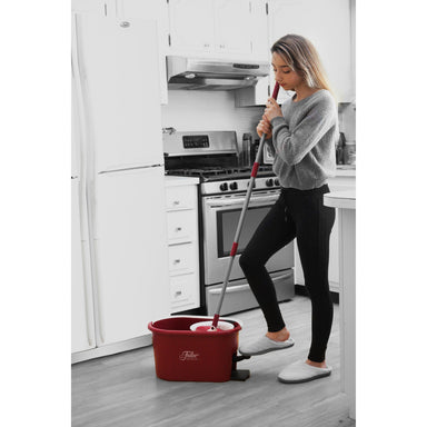 SPIN MOP BUCKET SYSTEM - EASY WRING 360° SPIN - STREAK FREE FLOOR CLEANING - 2 MICROFIBER HEADS-Mops-Fuller Brush Company