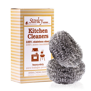 Stainless Steel Scrubber Pads, Reusable Wire Wool Scourers (2 Pack)-Scrubbers-Fuller Brush Company