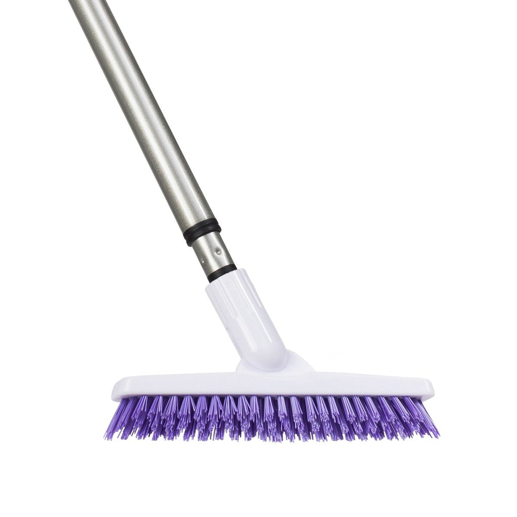 2 Pack Scrub Brush with Comfortable Grip,BITOPE Stiff Bristles Scrubbing  Cleaning Brushes, Heavy Duty Scrub Brush Set for Bathub, Tile
